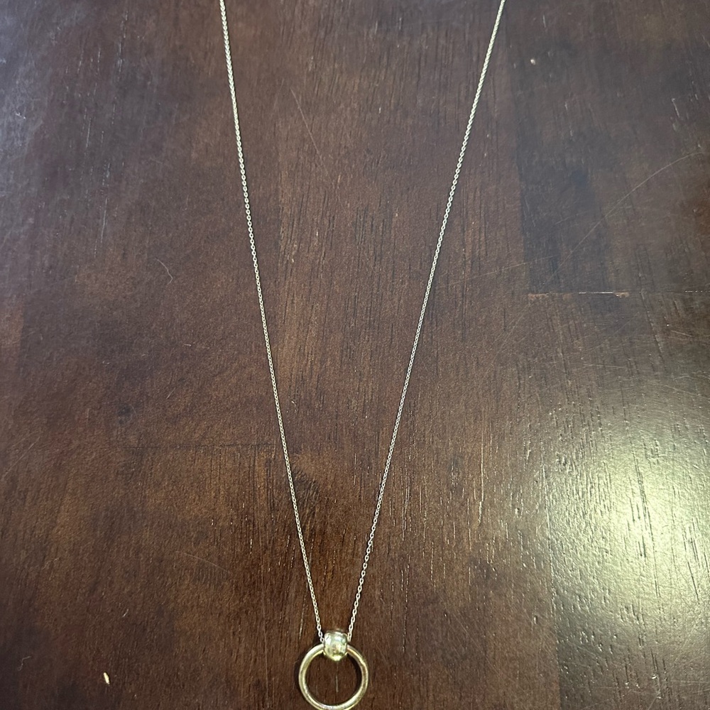 Uncommon James Silver Necklace with Ring Pendant